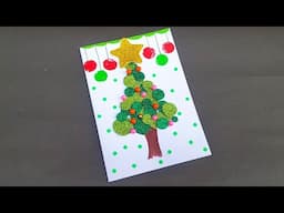 Easy and Cute Christmas tree card | handmade Christmas Tree card Ideas | DIY Christmas Tree card