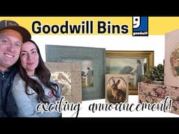 Goodwill Bins Thrift with Me Home Decor and an Exciting Announcement!