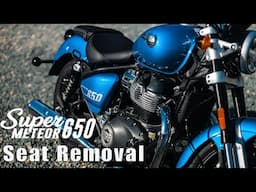 Rider and pillion seat removal, Royal Enfield 650 Super Meteor