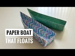 Easy Origami Paper Boat for Beginners Without Glue | How to Make a Floating Paper Boat from a Square