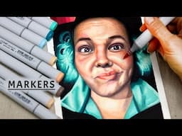 How to draw Realistic Portrait with Markers