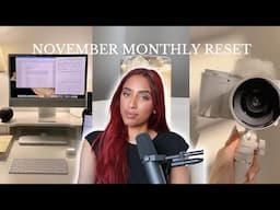 NOVEMBER MONTHLY RESET | New Notion Setup, Budget, Goals, October Reflection, Free Notion Template