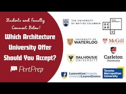 Help Deciding Which Architecture Program Offer to Accept in Canada