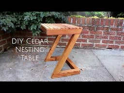 DIY Outdoor Cedar Nesting End Table | half day, $15 build