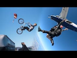 WE WENT SKYDIVING!😱 *RIDING BMX UNDERNEATH JUMPERS*