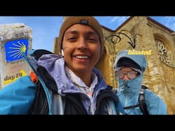 Can I make it thru this weather 😰 ⛈️ Hiking the Camino de Santiago in winter ~ day 14