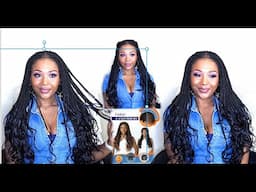 Outre 4"x4" Lace Front Wig Middle Part French Curl Box Braid 26" Ft. Divatress.com #outre