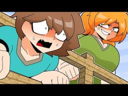 울타리에 끼인 스티브 - Steve stuck in the fence | Minecraft anime