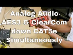 Simultaneous Analog, AES3 and COM Down Cat5e Cable