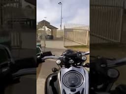 Rookie takes motorcycle into skatepark. #raider #yamaharaider #musclebikes