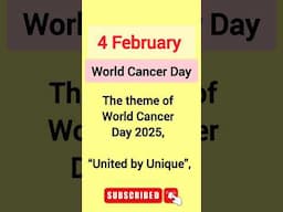 विश्व कैंसर दिवस//World Cancer Day//What is the theme for World Cancer Day 2025?