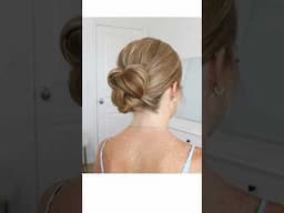 Braided Pony Bun 🩵 #hairstyleshorts #hair #braid #braidedhair #braidstyle #braidlove #braidedupdo