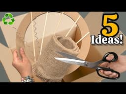 Transforming Cardboard and Jute Fabric! 😱♻️ 5 Super Genius Recycling Ideas That Will Amaze You!