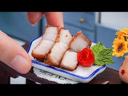 Miniature Thai style Fried Pork With Fish Sauce Recipe - ASMR Cooking Mini Food