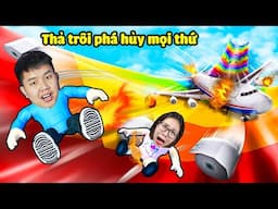 Thả trôi mọi thứ trong máng để phá hủy !? bqThanh & Ốc Ai Có Đồ Xịn Hơn ?