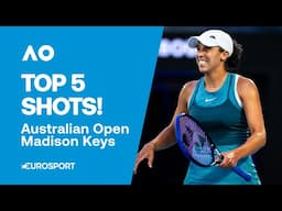 Top 5 Shots: Madison Keys #AusOpen Champion 🏆 | Australian Open 2025 Highlights 🇦🇺