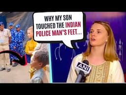 Reaction from Modi... My son touched the Indian police man's feet... | Karolina Goswami