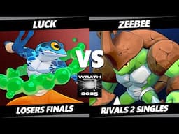 Wrath 2025 LOSERS FINALS - Luck (Ranno) Vs. ZeeBee (Kragg) Rivals of Aether II - RoA2