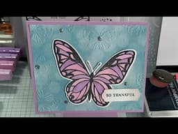 Beautiful Butterflies Thank You Card Tutorial - Beautiful Bokeh Designer Series Paper - Stampin’ Up!