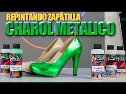 CHAROL METALIZADO - Zapatilla Verde Metalico con Charol Fast