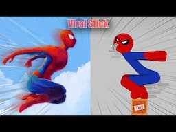 Spiderman vs Stickman | Stickman Dismounting funny and epic moments | Like a boss compilation #143