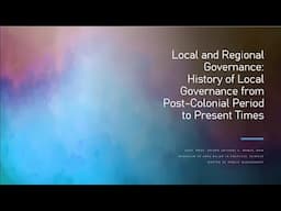 History of Local Governance from Post-Colonial Period to Present Times | Local Governance |