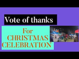 Vote of thanks for Christmas day