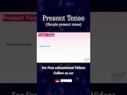 Present Tense | Simple Present Tense | English