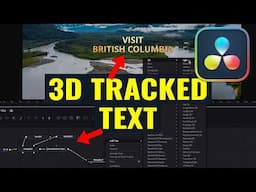 How To Use 3D Camera Tracker In DaVinci Resolve To Add Text Anywhere!