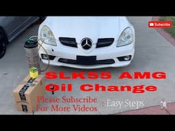 How To Change Engine Oil and Filter on SLK55 AMG Mercedes | R171 Mercedes Oil Change With Oil Pump