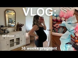 VLOG: decorating for fall, making gift baskets for my nurses, & waiting on baby!! 🍂🤰🏻👶🏻🩺