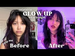 GLOW UP WITH ME for 2025 (on a budget)! Thrifting a new outfit, diy haircut, & more!