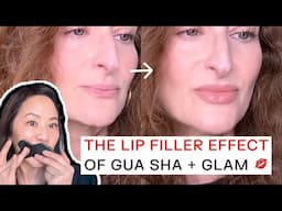 Get a Lip Filler Effect With Gua Sha + Make-up