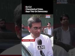 Delhi Elections: Ex-CJI Chandrachud Votes, Says 'Young Voters Must Step Out & Cast Vote' #shorts