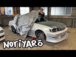 My JZX100 Cresta drift car gets uncovered and started