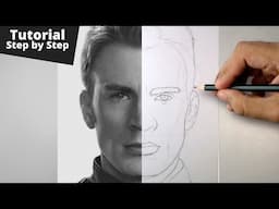 How to SKETCH A FACE - Step by step with loomis method