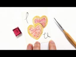 EASY Watercolor sugar cookies painting for beginners » DIY Valentines day cards tutorial 2025 IDEAS