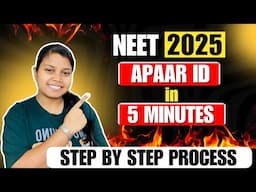 How to make APAAR id in 5 minutes | Step by Step process #neet2025 #update #neet