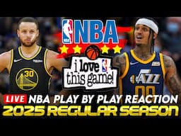 🔴GOLDEN STATE WARRIORS vs UTAH JAZZ │ 2025 NBA Game Play-By-Play Reaction & Scoreboard