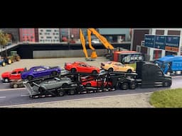 Sickest Hot Wheels Hauler hauling a bunch of Hellcats!