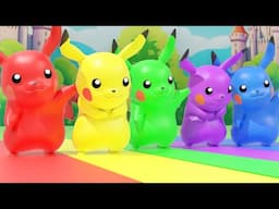 LEGO Pokemon Pikachu Nursery Rhymes | Old MacDonald Had A Farm | Learn Colours & Funny Animation