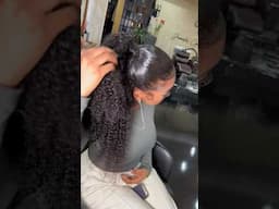 Low Half up Half Down Ponytail Sew in