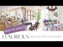 How to Create Luxurious Interiors| Inviting Spaces | Interior Design