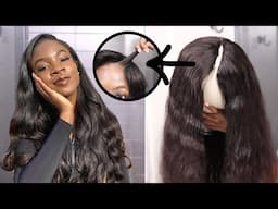 How To: Very Minimal Leave Out V Part Wig| Most Natural, How to Blend & Use Less Leave Out