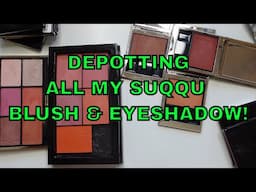 DEPOTTING ALL MY SUQQU BLUSHES & EYESHADOW!