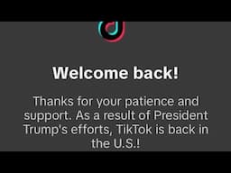 TIKTOK FROM BANNED TO UNBANNED IN 24 HOURS