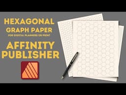 Hexagonal Graph Paper in Affinity Publisher | Digital Paper and Printables | Planner & Journals