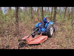 Road Clearing with a FARM TRACTOR!