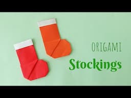 Easy Origami Christmas Stocking | Christmas Craft Ideas | Christmas Origami | Easy Origami Tutorial