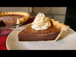 Homemade Chocolate Bourbon Custard Pie